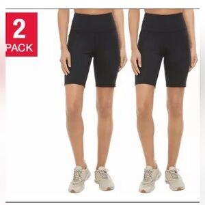 NWT Women’s Danskin 2 Pack High Rise Bike Shorts Black Size S